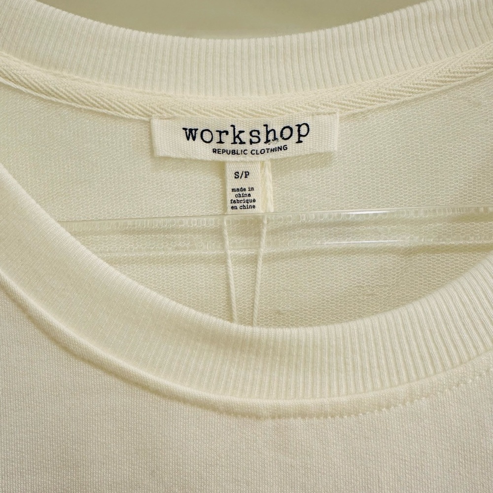 Workshop Republic Clothing Long Sleeve Top - Cream and Rust Orange Stripes - Picture 2 of 5
